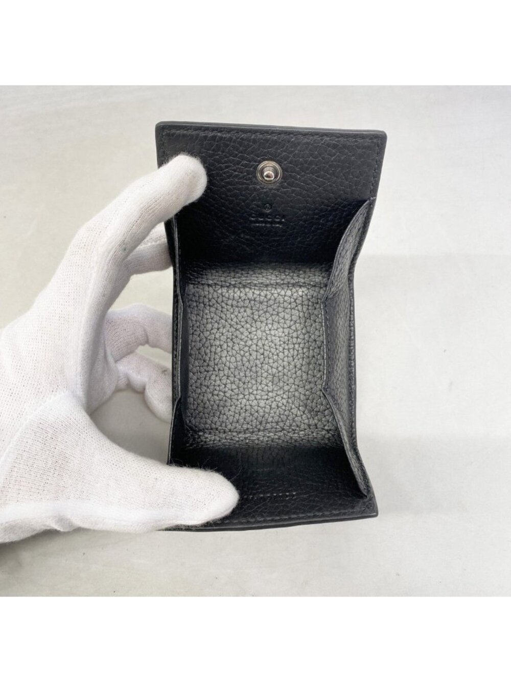 Gucci Coin Case Leather Black Silver - Picture 3 of 7